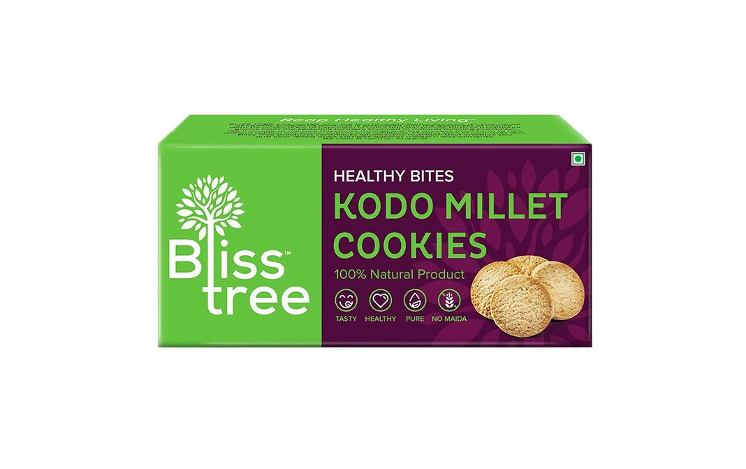 Bliss Tree Healthy Bites Kodo Millet Cookies   Pack  75 grams